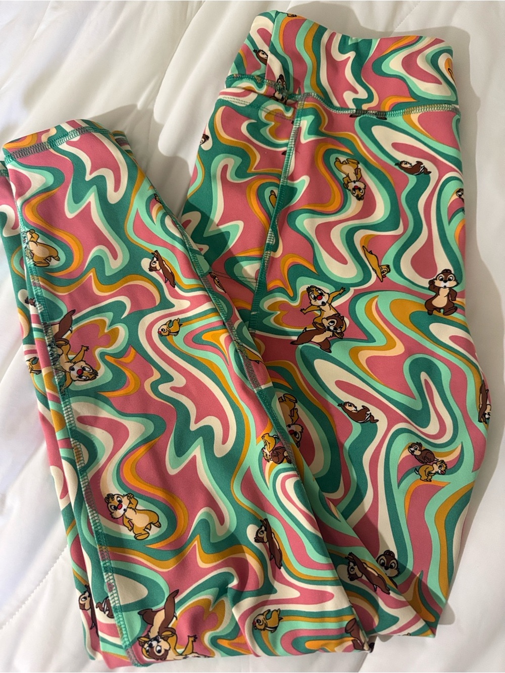 DISNEY Parks Swirl Print CHIP N DALE  Leggings